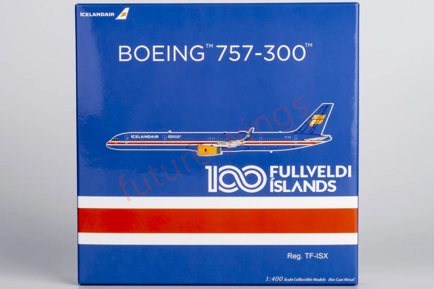 1:400 NG Models NG45009 Iceland Air B757-300TF-ISX "100Years"Aircraft Model+Free Tractor