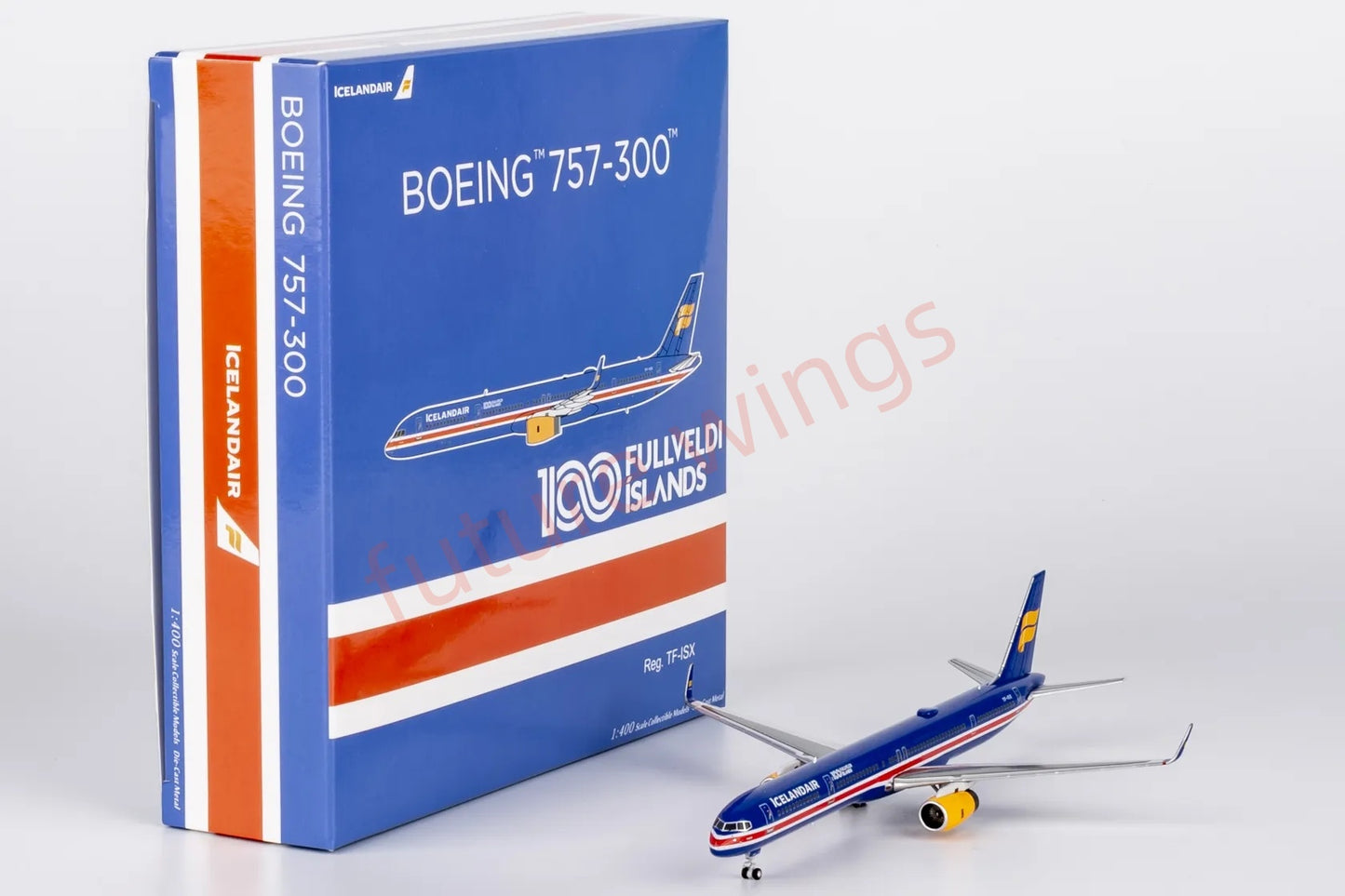1:400 NG Models NG45009 Iceland Air B757-300TF-ISX "100Years"Aircraft Model+Free Tractor