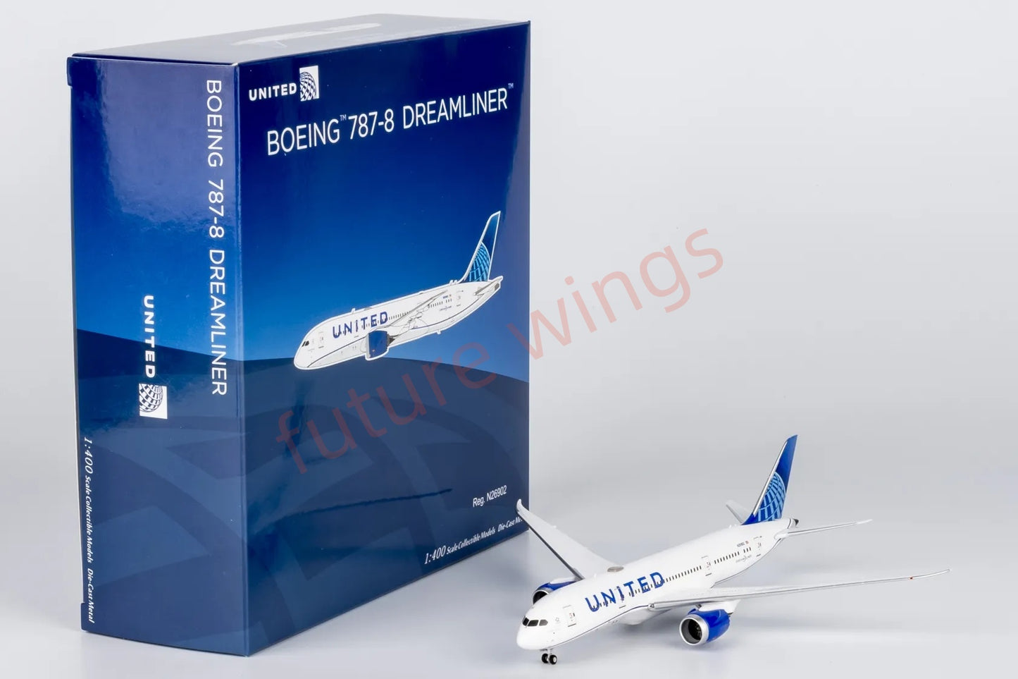 1:400 NG Models NG59031 United Airlines B787-8 N26902 Aircraft Model+Free Tractor