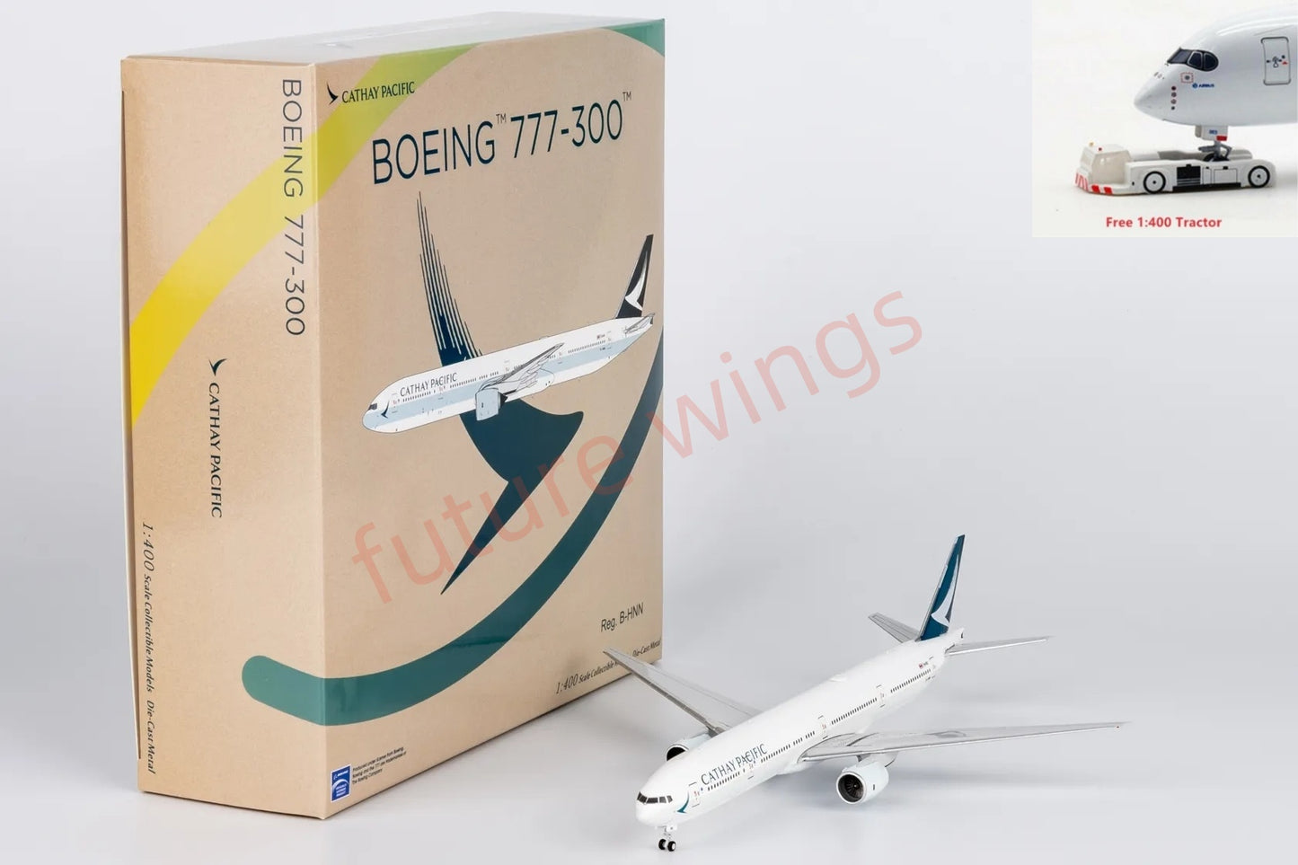 1:400 NG Models NG73072 Cathay Pacific B777-300 B-HNN Aircraft Model+Free Tractor
