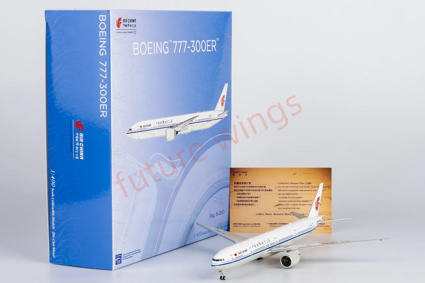 1:400 NG Models NG73067 Air China B777-300ER B-2043 Aircraft Model+Free Tractor