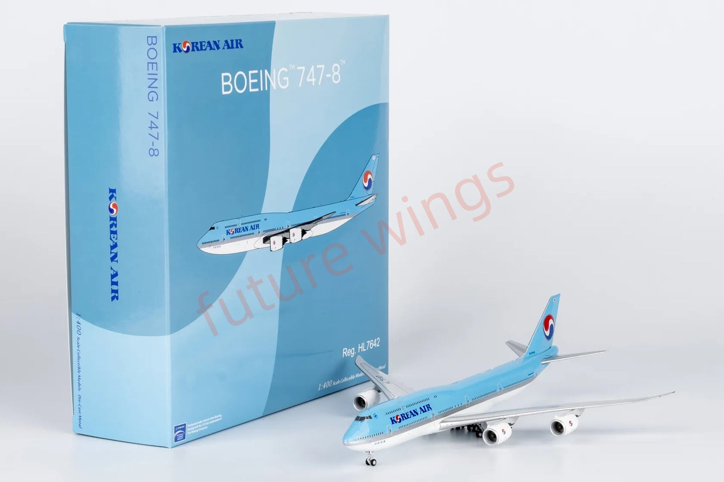 1:400 NG Models NG78038 Korean Air B747-8 HL7642 Aircraft Model+Free Tractor