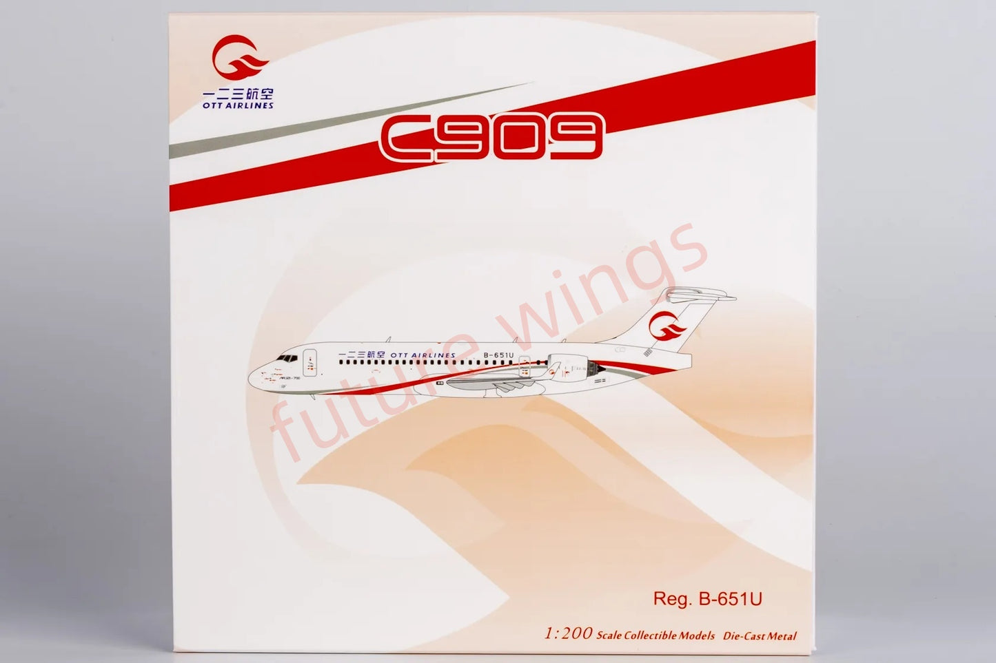 1:200 NG Models NG20129 OTT Airlines C909(ARJ21-700) B-651U Aircraft Model