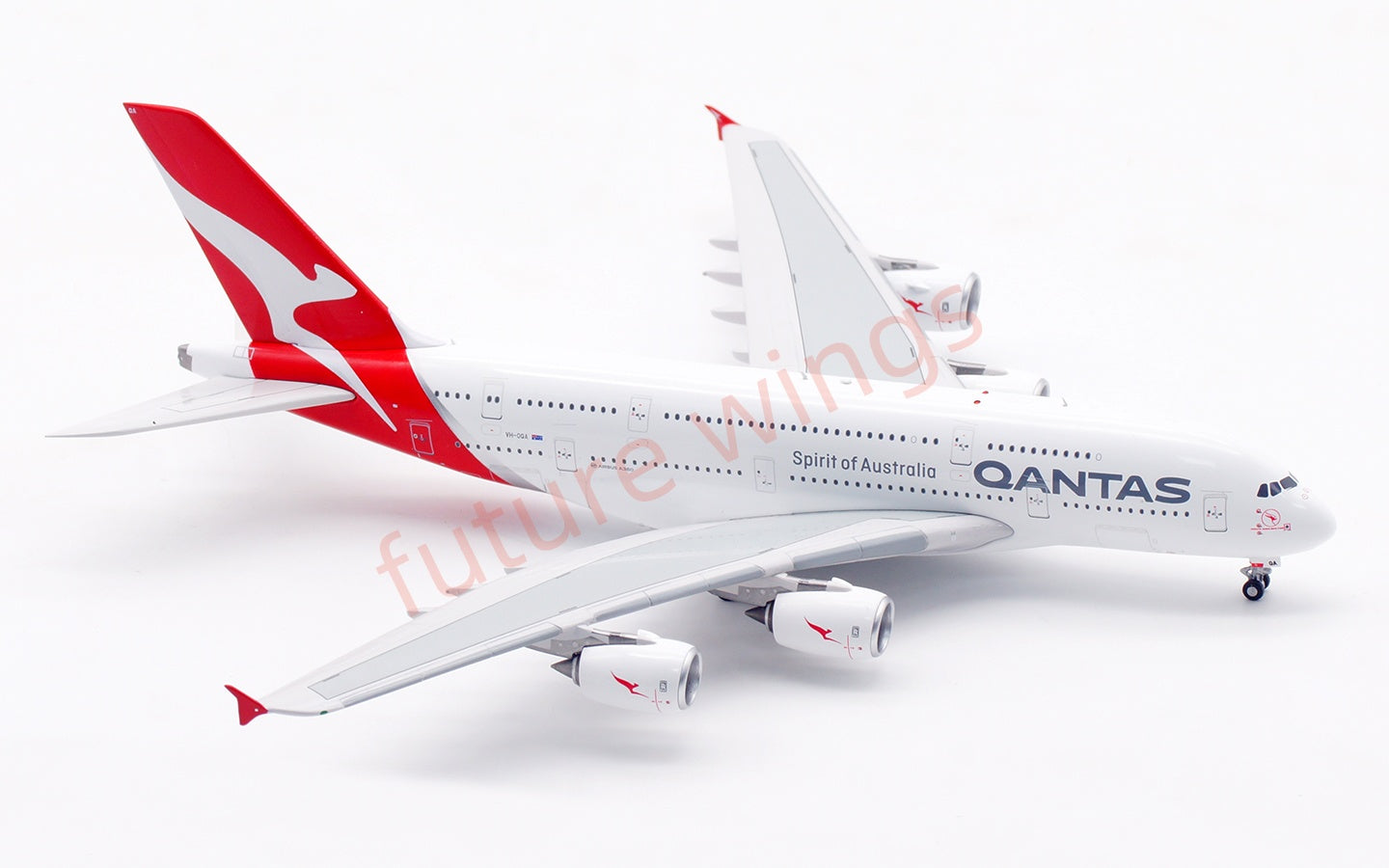1:400 Aviation400 Qantas Airways A380 VH-OQA Aircraft Model Free Tractor+Stand