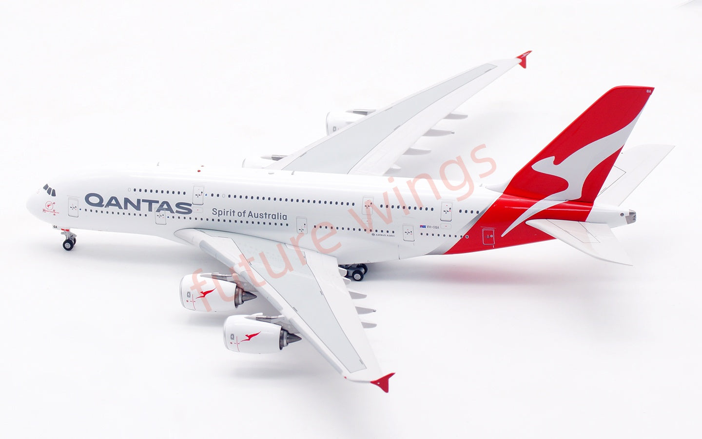 1:400 Aviation400 Qantas Airways A380 VH-OQA Aircraft Model Free Tractor+Stand