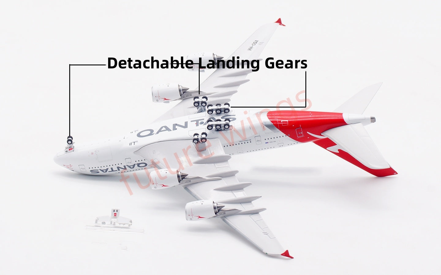 1:400 Aviation400 Qantas Airways A380 VH-OQA Aircraft Model Free Tractor+Stand