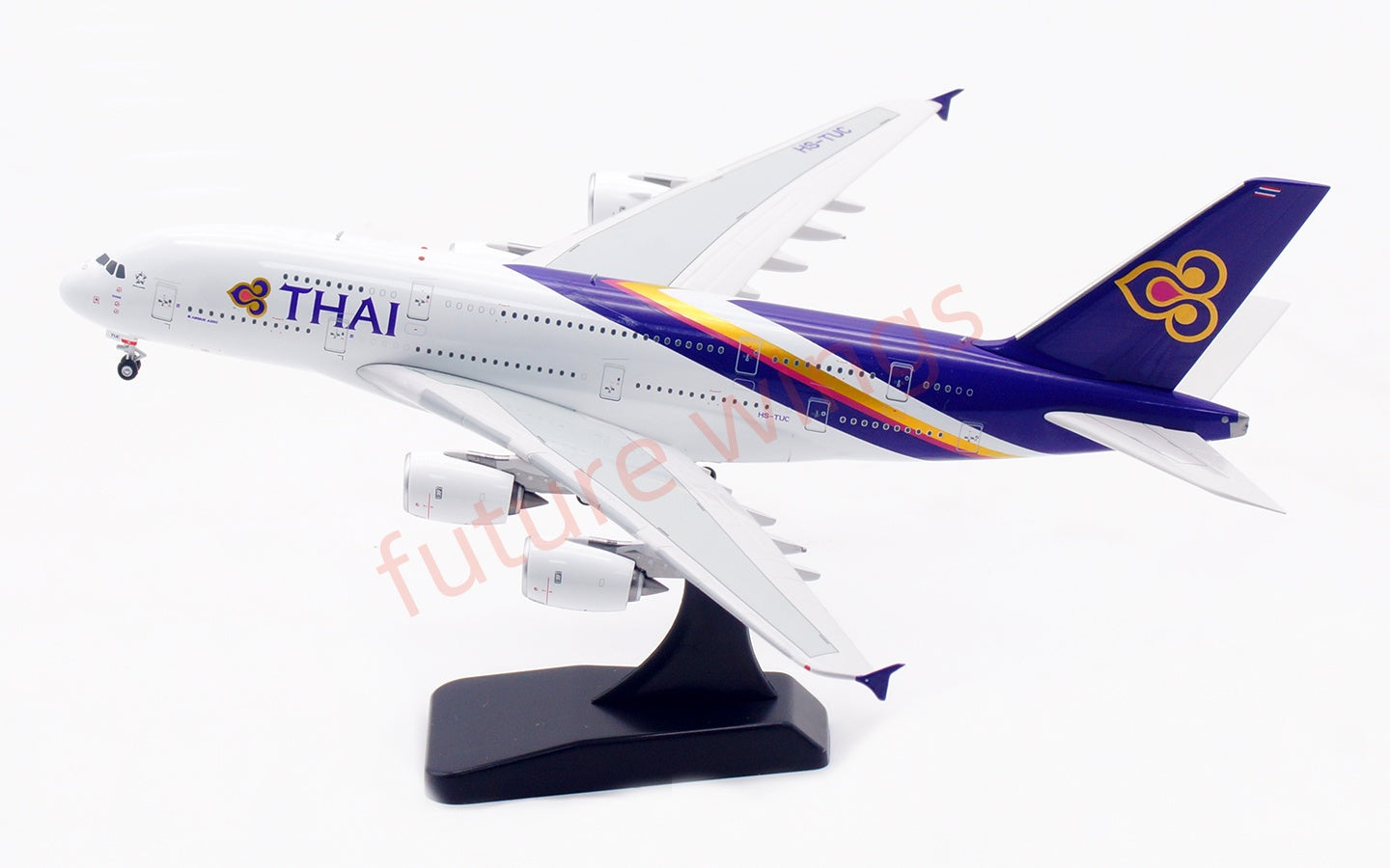 1:400 Aviation400 Thai Airways A380 HS-TUC Aircraft Model Free Tractor+Stand