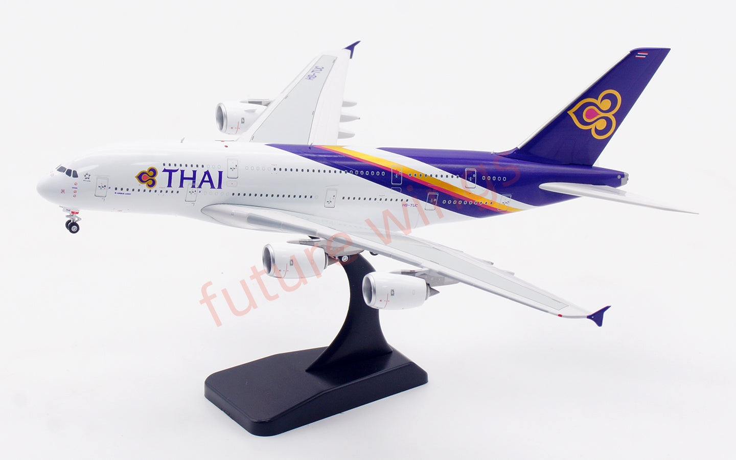 1:400 Aviation400 Thai Airways A380 HS-TUC Aircraft Model Free Tractor+Stand