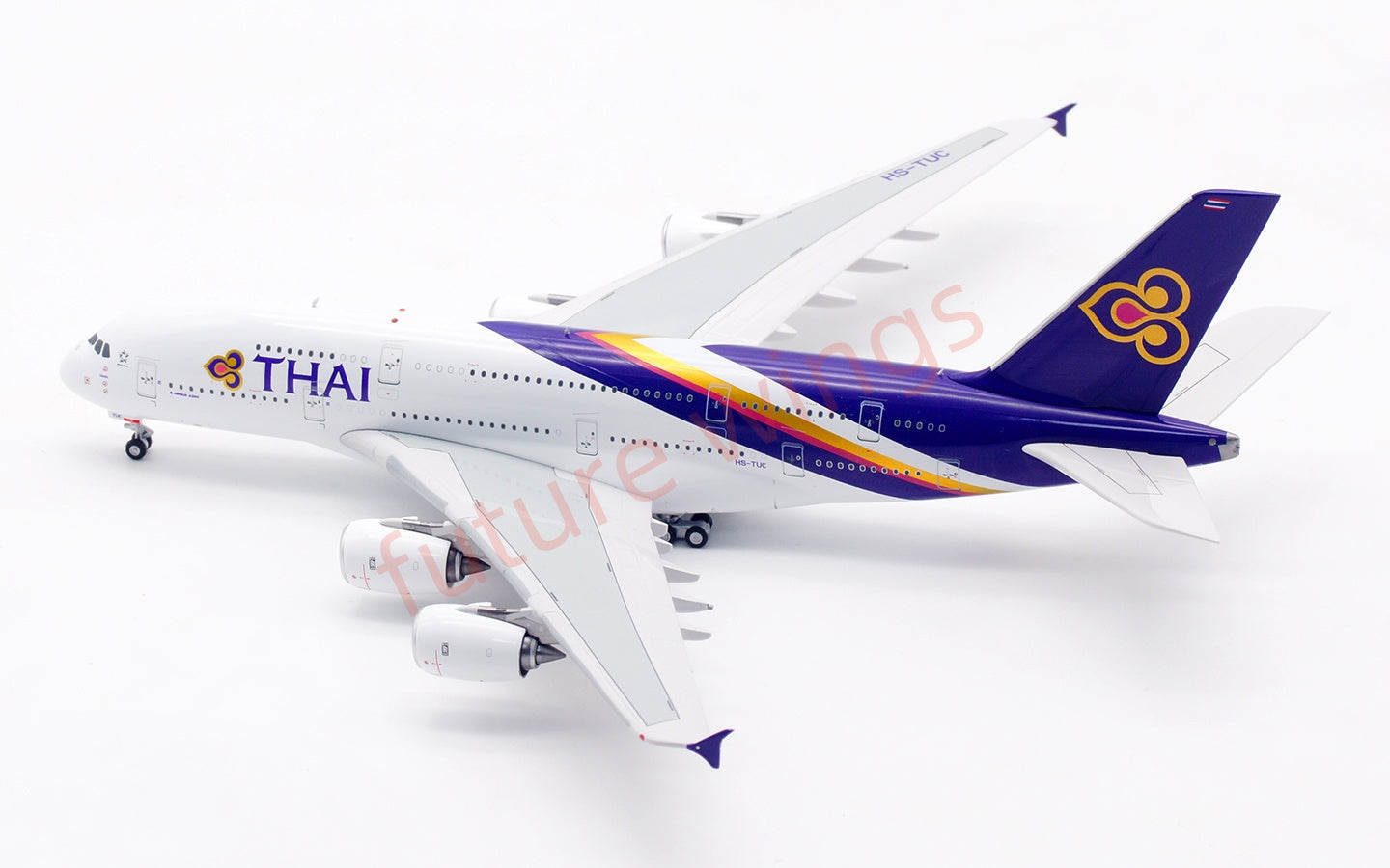 1:400 Aviation400 Thai Airways A380 HS-TUC Aircraft Model Free Tractor+Stand
