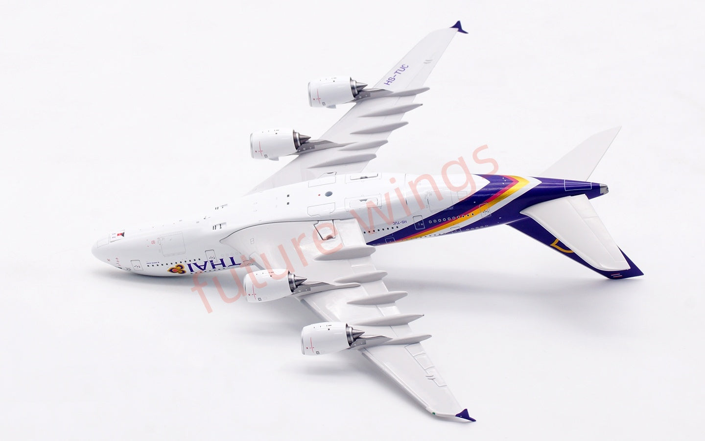 1:400 Aviation400 Thai Airways A380 HS-TUC Aircraft Model Free Tractor+Stand