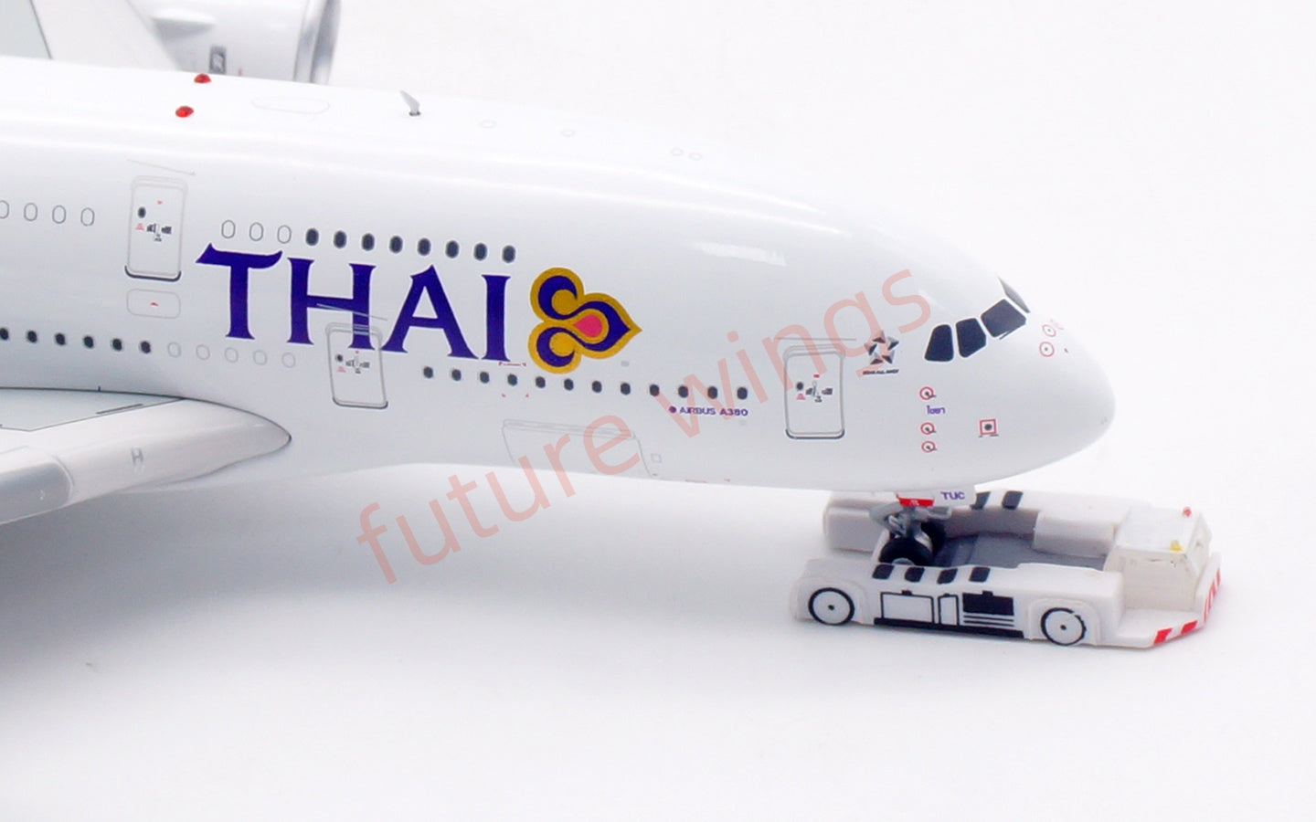 1:400 Aviation400 Thai Airways A380 HS-TUC Aircraft Model Free Tractor+Stand