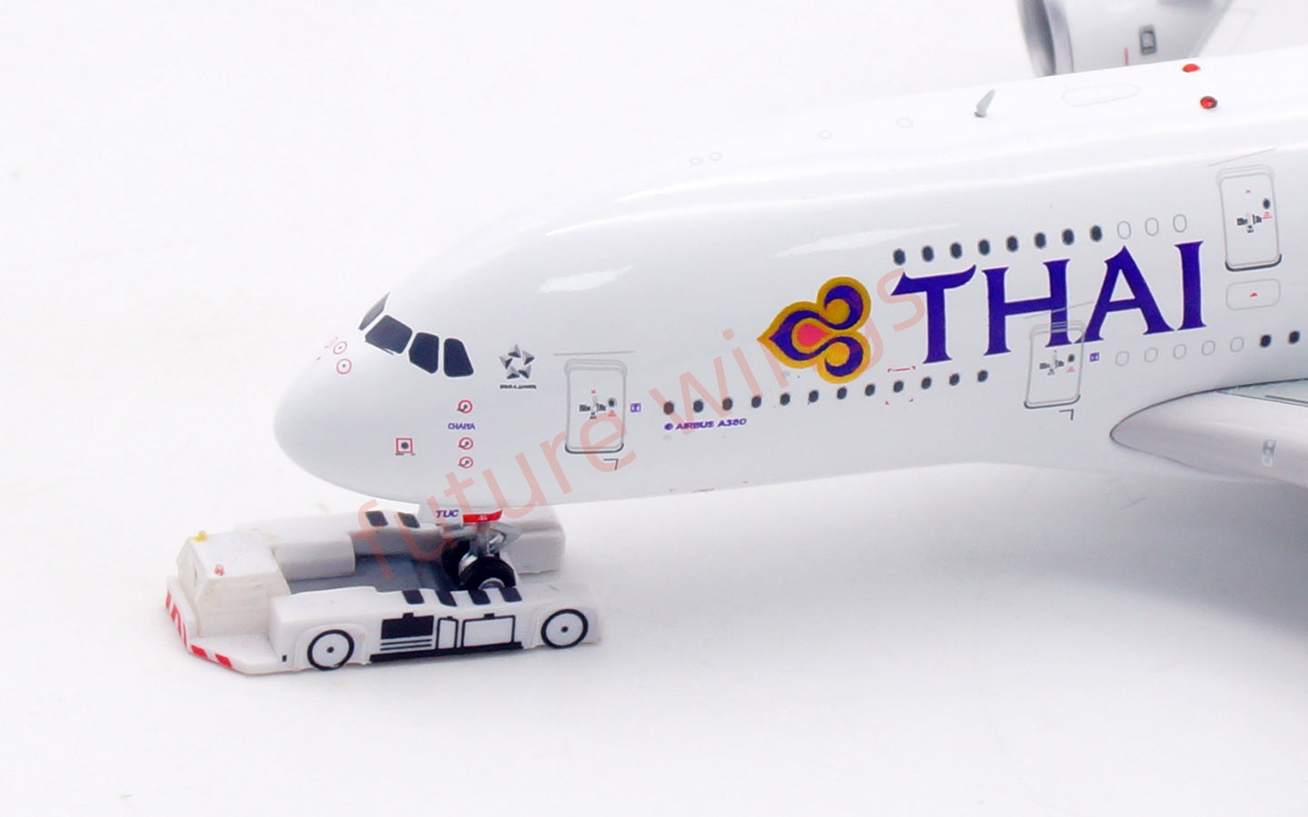 1:400 Aviation400 Thai Airways A380 HS-TUC Aircraft Model Free Tractor+Stand