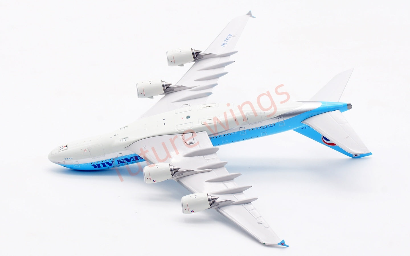 1:400 Aviation400 Korean Air A380 HL7619 Aircraft Model Free Tractor+Stand