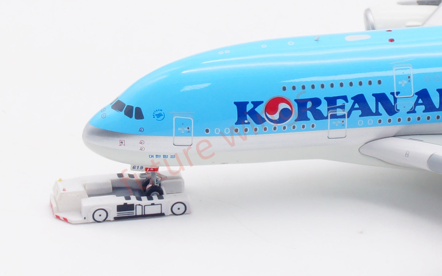 1:400 Aviation400 Korean Air A380 HL7619 Aircraft Model Free Tractor+Stand