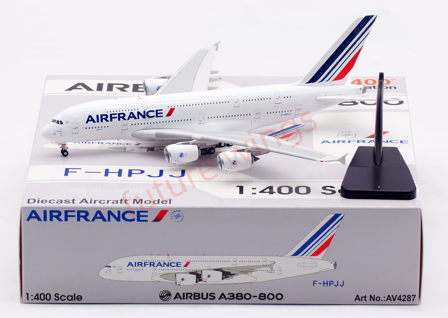 1:400 Aviation400 Air France A380 F-HPJJ Aircraft Model Free Tractor+Stand
