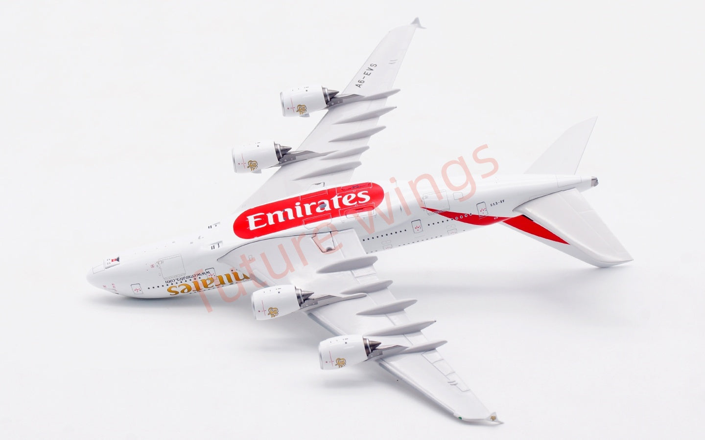 1:400 Aviation400 Emirates Airways A380 A6-EVS Aircraft Model Free Tractor+Stand