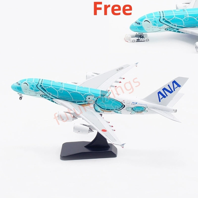 1:400 Aviation400 ANA A380 JA382A Aircraft Model Free Tractor+Stand