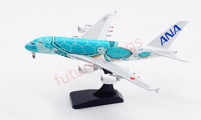 1:400 Aviation400 ANA A380 JA382A Aircraft Model Free Tractor+Stand