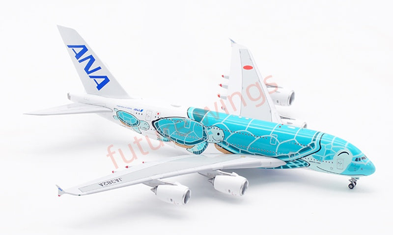 1:400 Aviation400 ANA A380 JA382A Aircraft Model Free Tractor+Stand