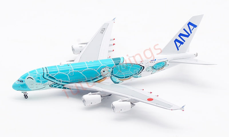 1:400 Aviation400 ANA A380 JA382A Aircraft Model Free Tractor+Stand