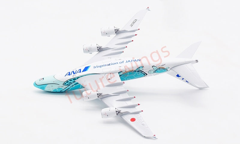 1:400 Aviation400 ANA A380 JA382A Aircraft Model Free Tractor+Stand