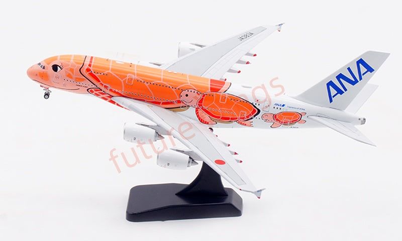 1:400 Aviation400 ANA A380 JA383A Aircraft Model Free Tractor+Stand