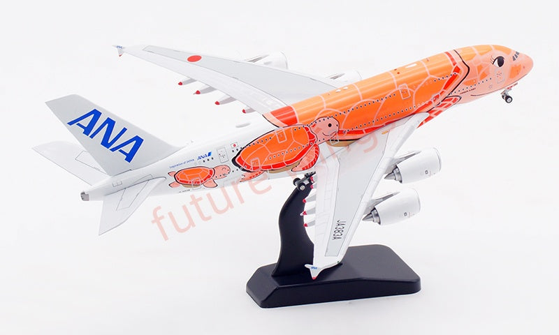 1:400 Aviation400 ANA A380 JA383A Aircraft Model Free Tractor+Stand