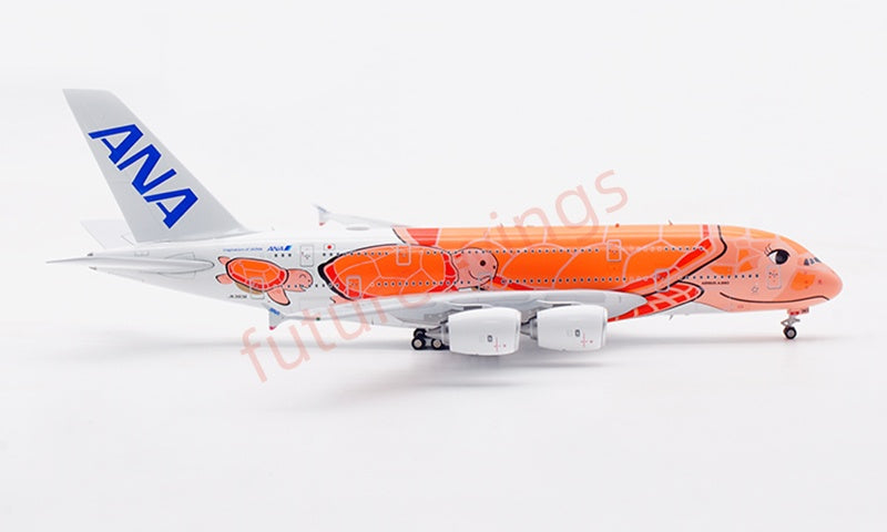 1:400 Aviation400 ANA A380 JA383A Aircraft Model Free Tractor+Stand