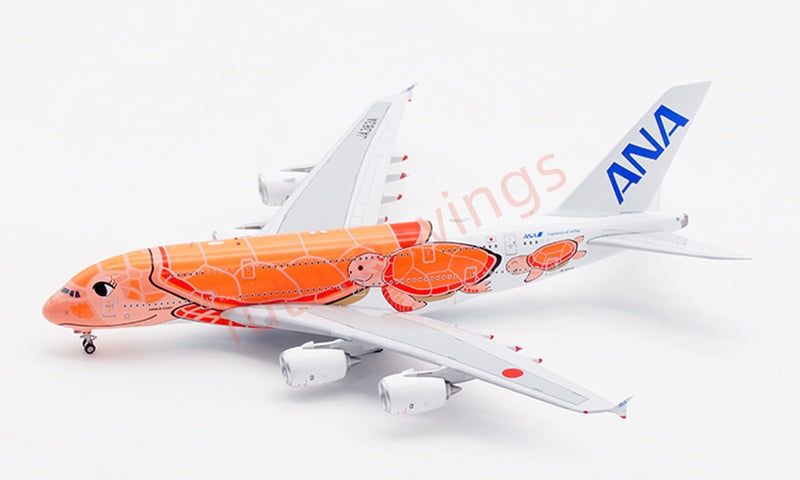 1:400 Aviation400 ANA A380 JA383A Aircraft Model Free Tractor+Stand
