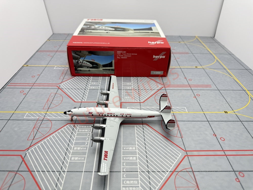 1:200 Herpa Wings TWA/Lufthansa/Alaska Lockheed L-1649A Diecast Aircraft Model