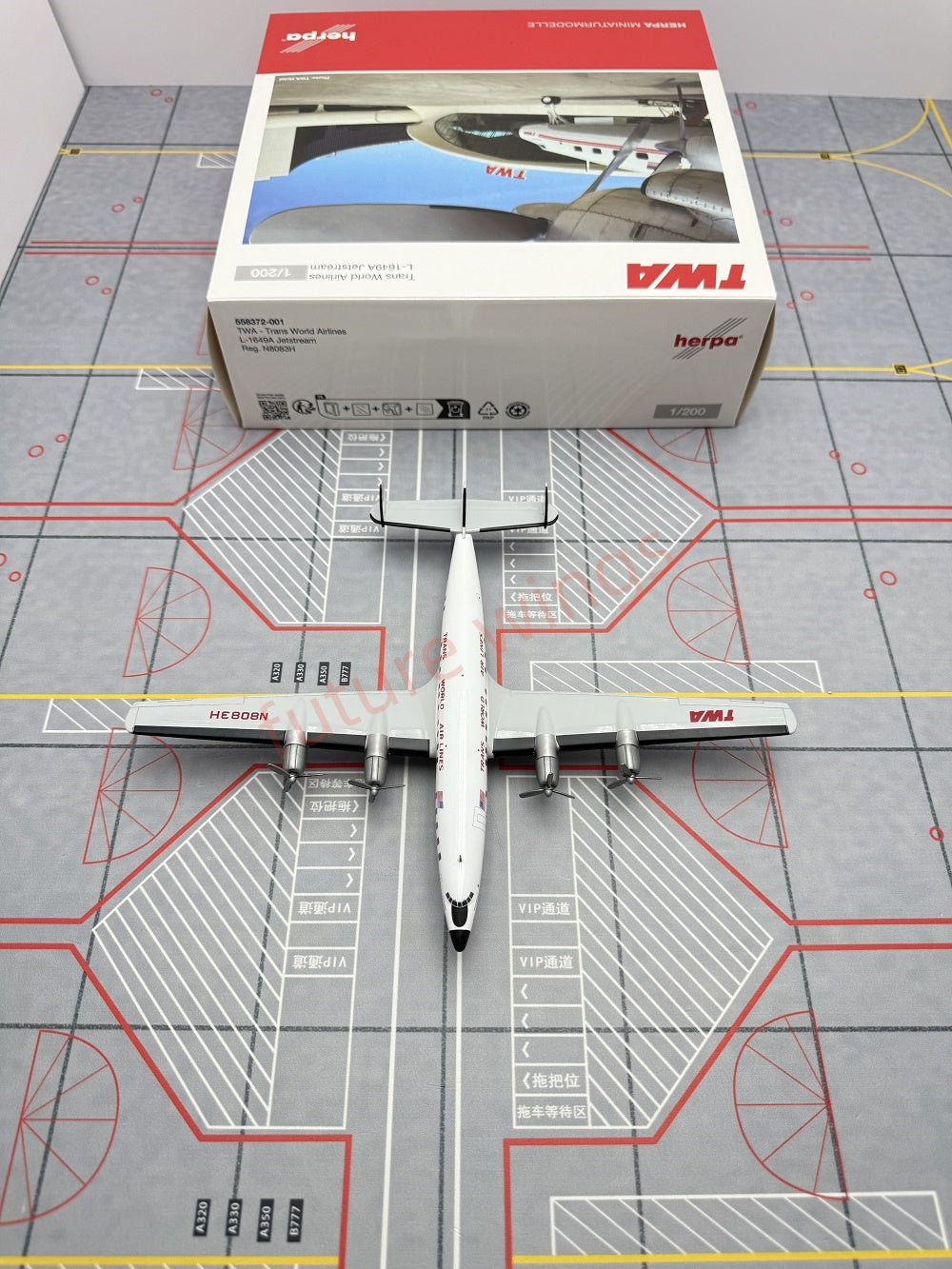 1:200 Herpa Wings TWA/Lufthansa/Alaska Lockheed L-1649A Diecast Aircraft Model