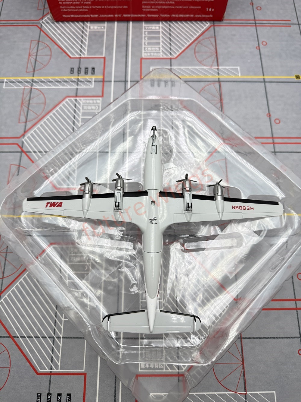 1:200 Herpa Wings TWA/Lufthansa/Alaska Lockheed L-1649A Diecast Aircraft Model