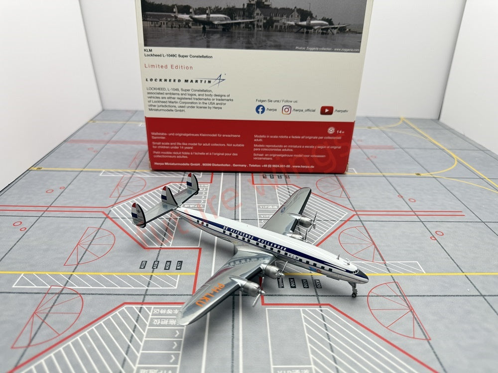 1:200 Herpa Wings 571746 KLM Lockheed L-1049C PH-LKU Diecast Aircraft Model