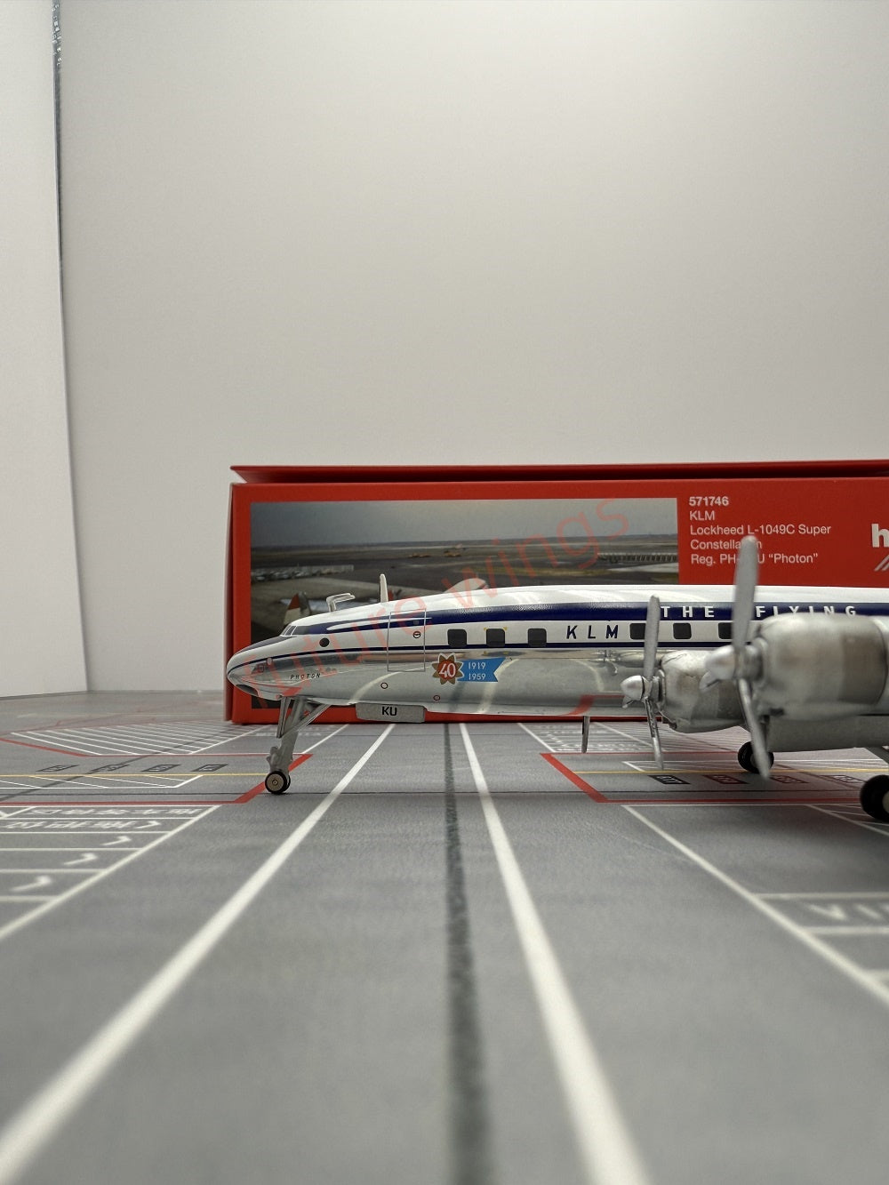 1:200 Herpa Wings 571746 KLM Lockheed L-1049C PH-LKU Diecast Aircraft Model