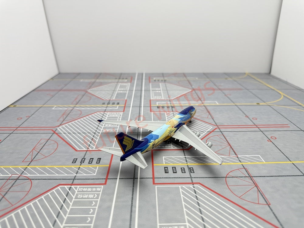 1:400 HX Models Singapore Airlines B747-400 9V-SPL/9V-SPK Aircraft Model With Stand+Free Tractor