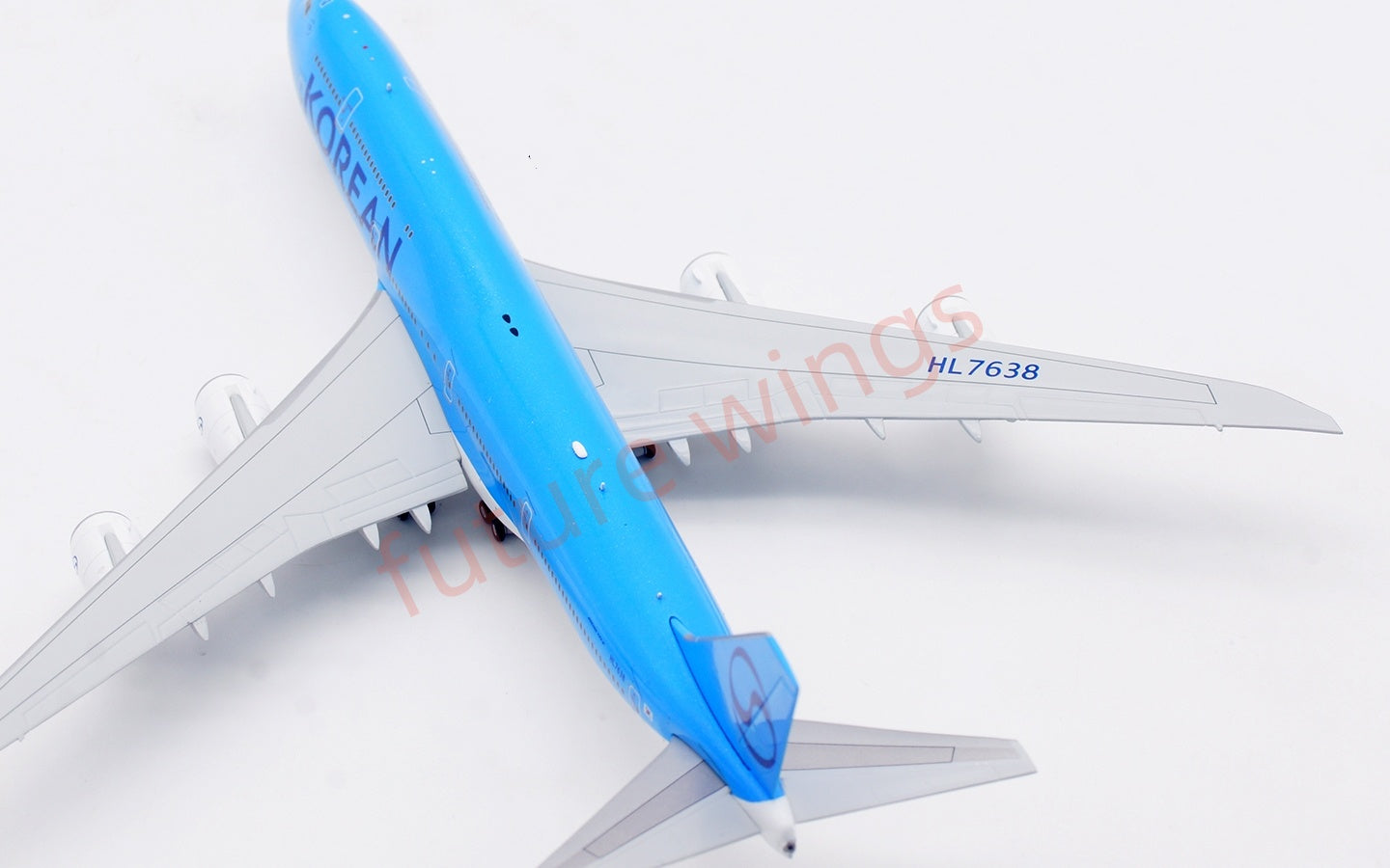 1:400 HX Models Korean Air B747-8 HL7638 Aircraft Model Free Tractor+Stand