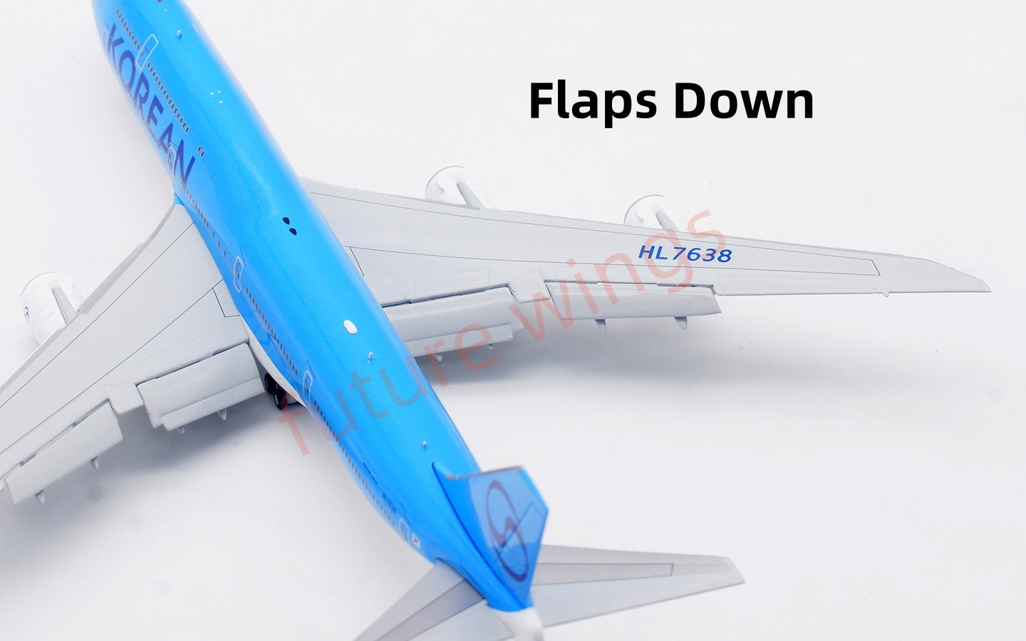 1:400 HX Models Korean Air B747-8 HL7638 Aircraft Model Free Tractor+Stand
