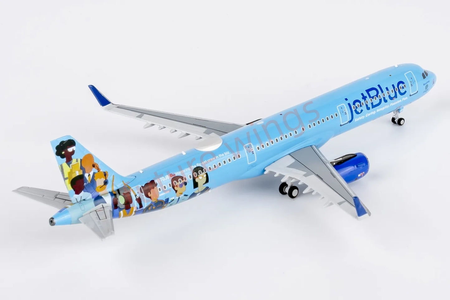1:400 NG Models NG13131 JetBlue A321 N970JB Aircraft Model+Free Tractor