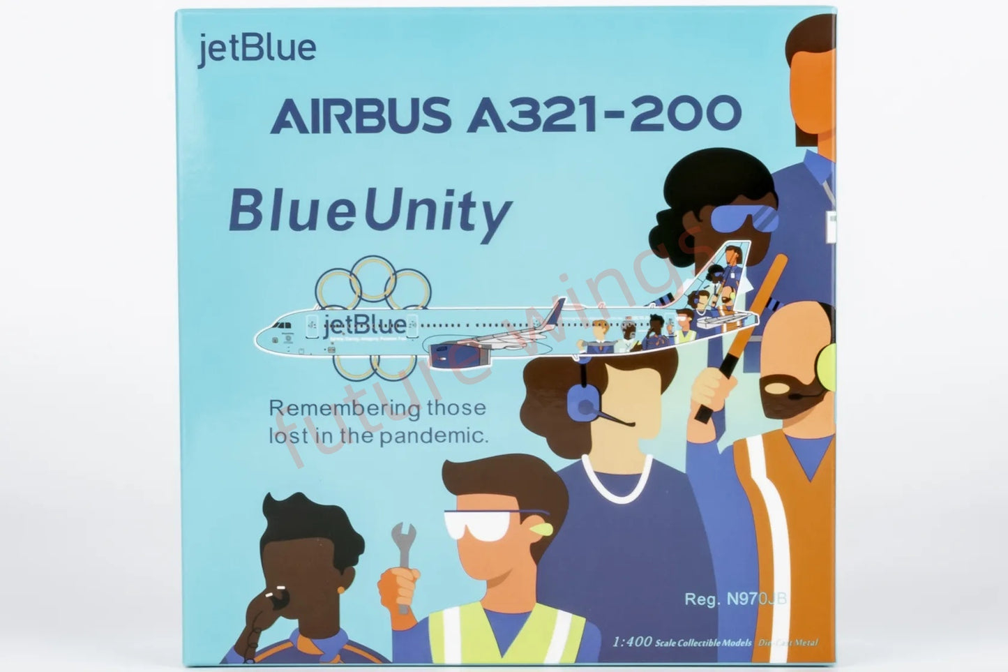 1:400 NG Models NG13131 JetBlue A321 N970JB Aircraft Model+Free Tractor