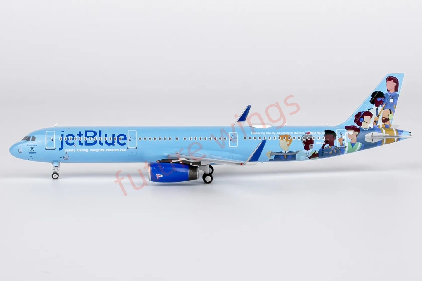 1:400 NG Models NG13131 JetBlue A321 N970JB Aircraft Model+Free Tractor