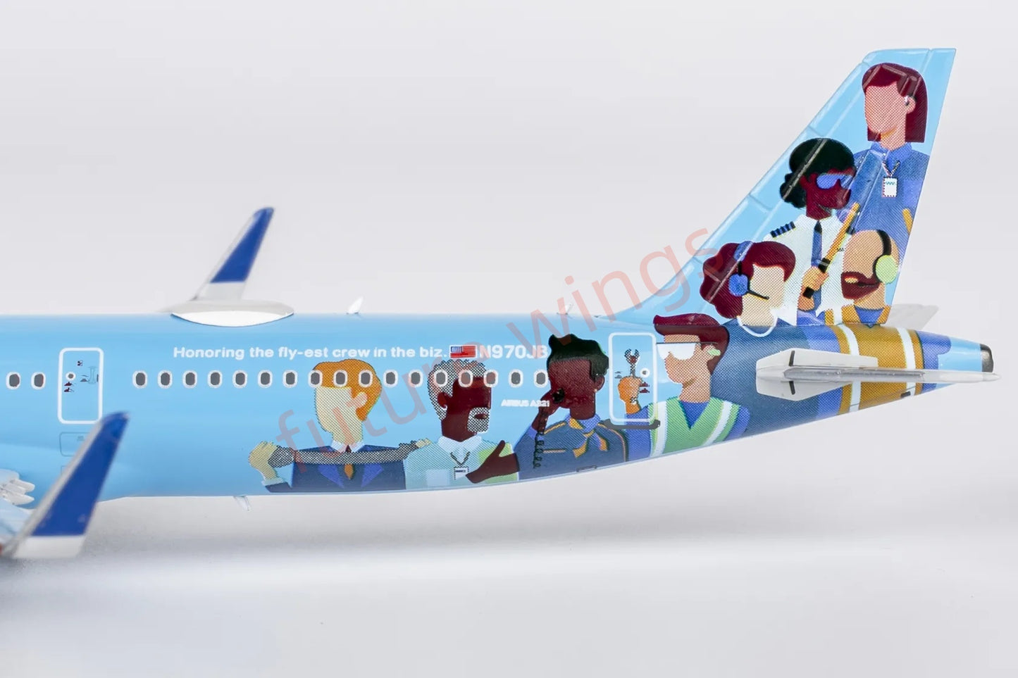 1:400 NG Models NG13131 JetBlue A321 N970JB Aircraft Model+Free Tractor