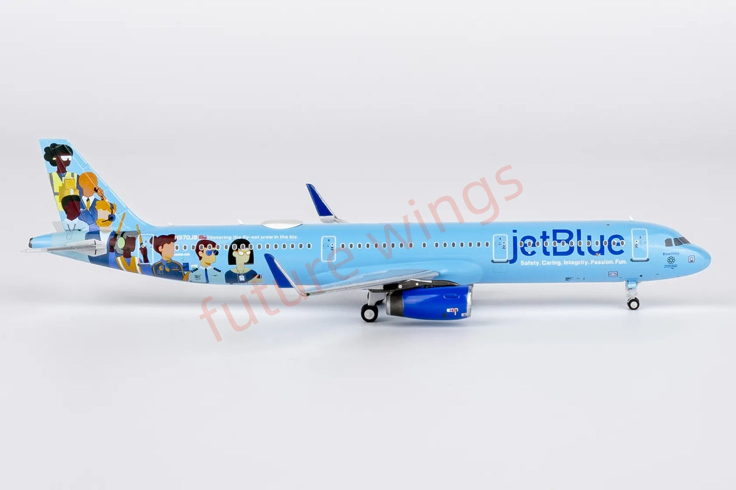 1:400 NG Models NG13131 JetBlue A321 N970JB Aircraft Model+Free Tractor
