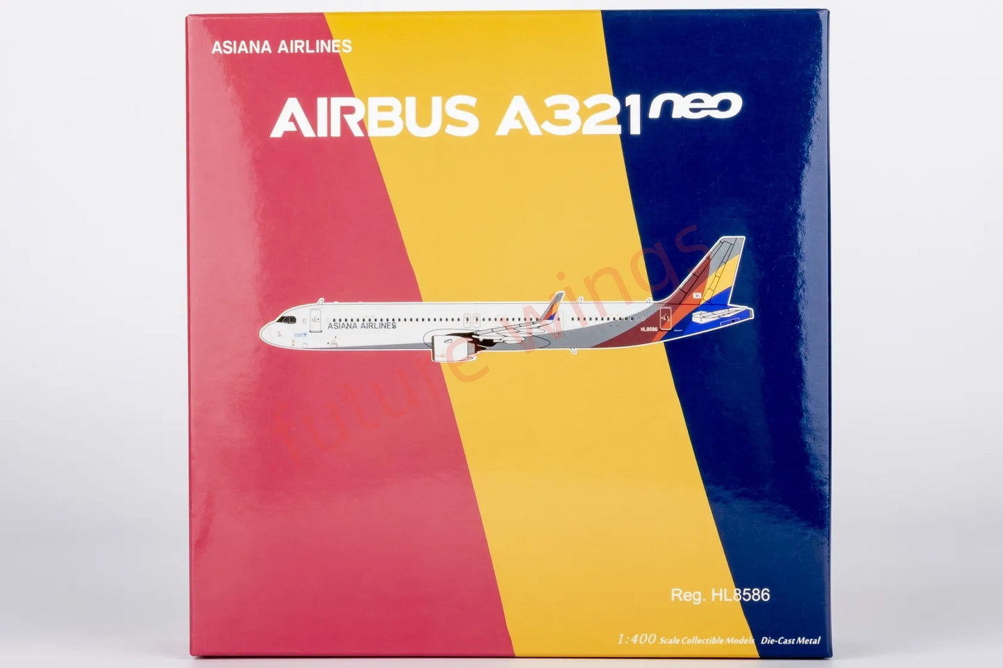 1:400 NG Models NG13129 Asiana Airlines A321neo HL8586 Aircraft Model+Free Tractor