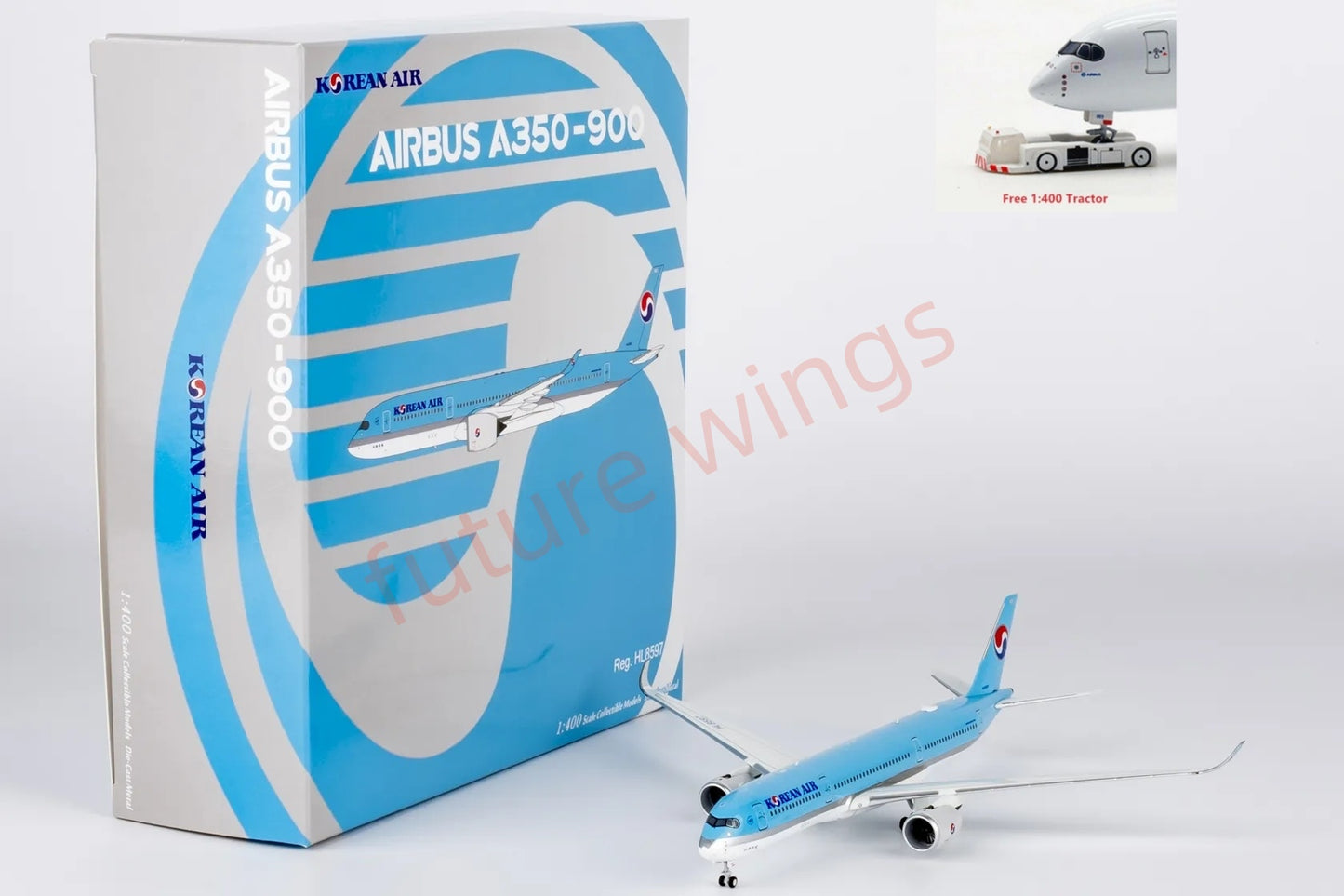 1:400 NG Models NG39103 Korean Air A350-900 HL8597 Aircraft Model+Free Tractor