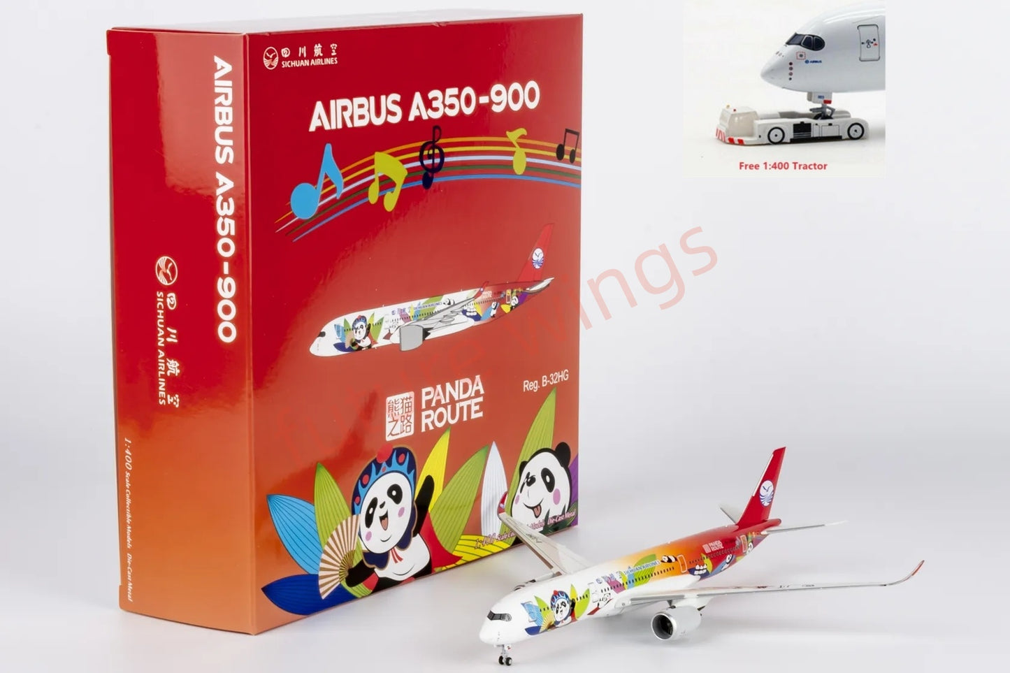 1:400 NG Models NG39105 SiChuan Airlines A350-900 B-32HG Aircraft Model+Free Tractor