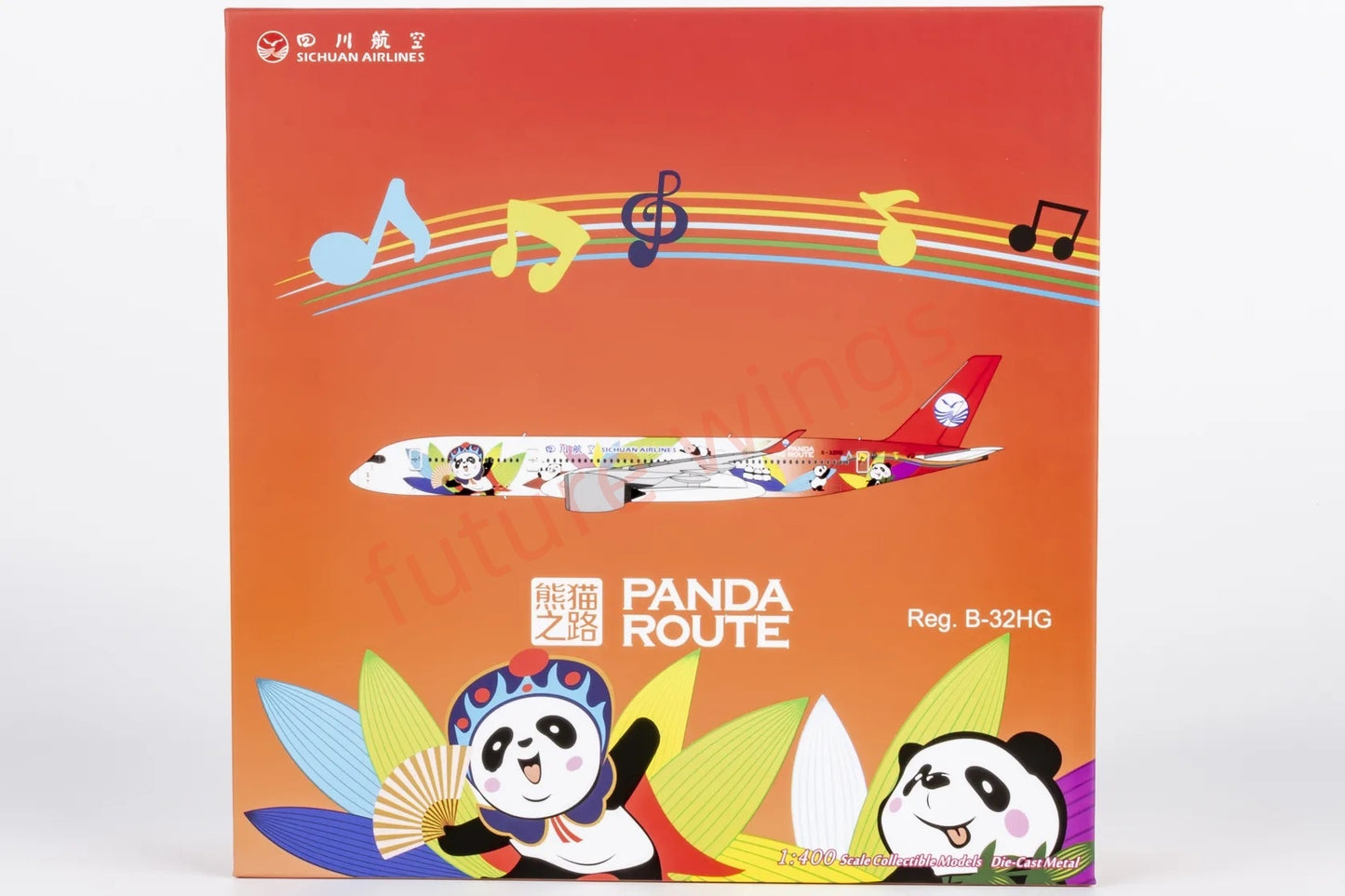 1:400 NG Models NG39104 SiChuan Airlines A350-900 B-32HG "Luxury Package"Aircraft Model+Free Tractor