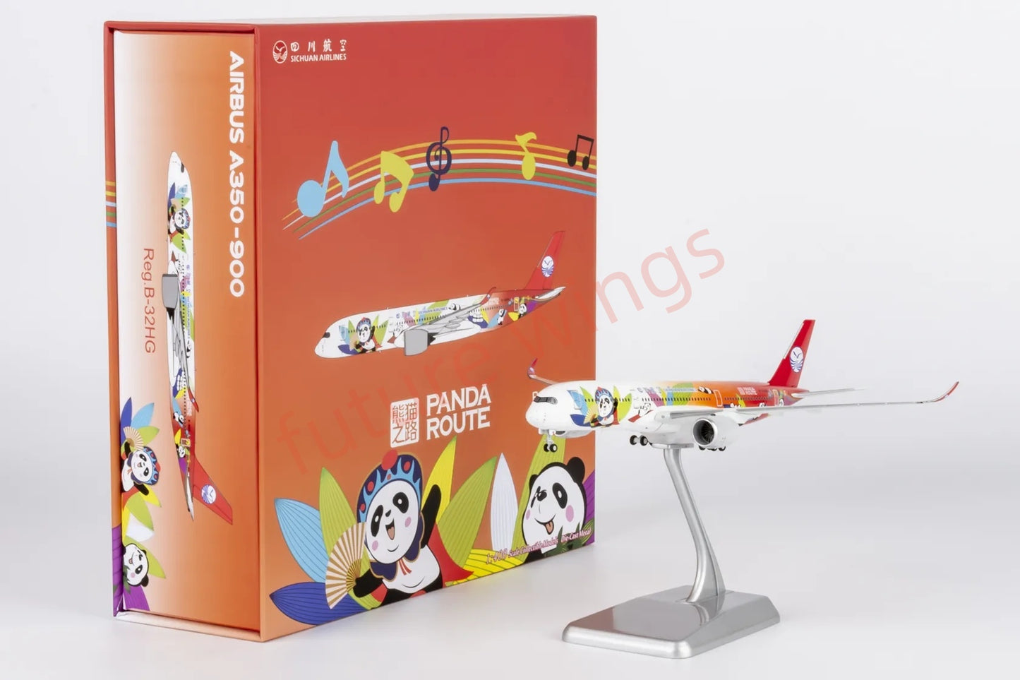 1:400 NG Models NG39104 SiChuan Airlines A350-900 B-32HG "Luxury Package"Aircraft Model+Free Tractor