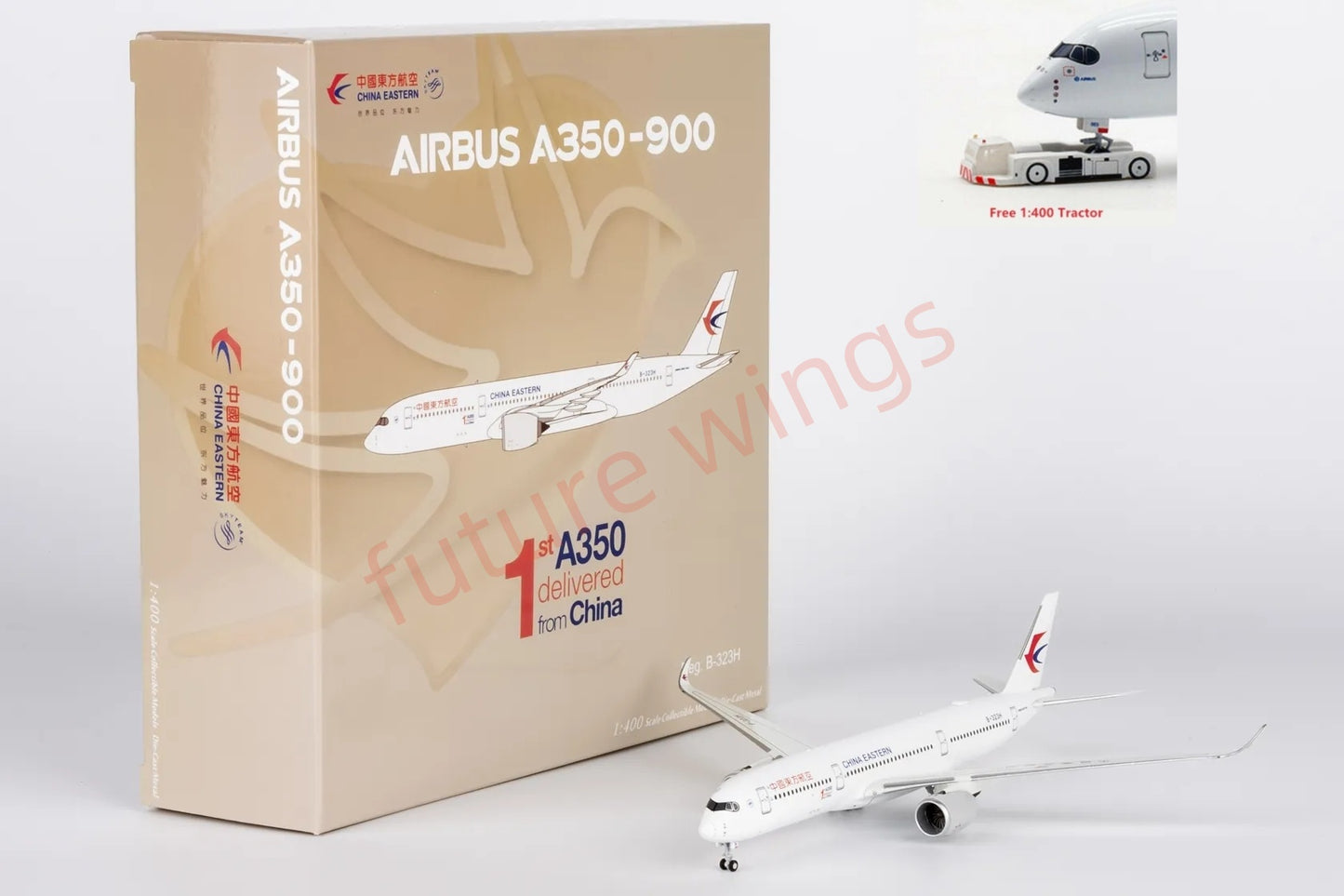 1:400 NG Models NG39107 China Eastern A350-900 B-323H "the 1st A350 for CN"Aircraft Model+Free Tractor