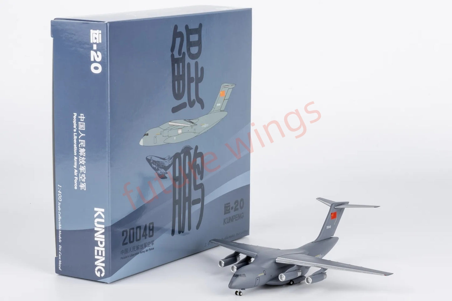 1:400 NG Lite PLA048 China Air Force Y-20 "KunPeng" 20048 Transport Aircraft Model+Free Tractor