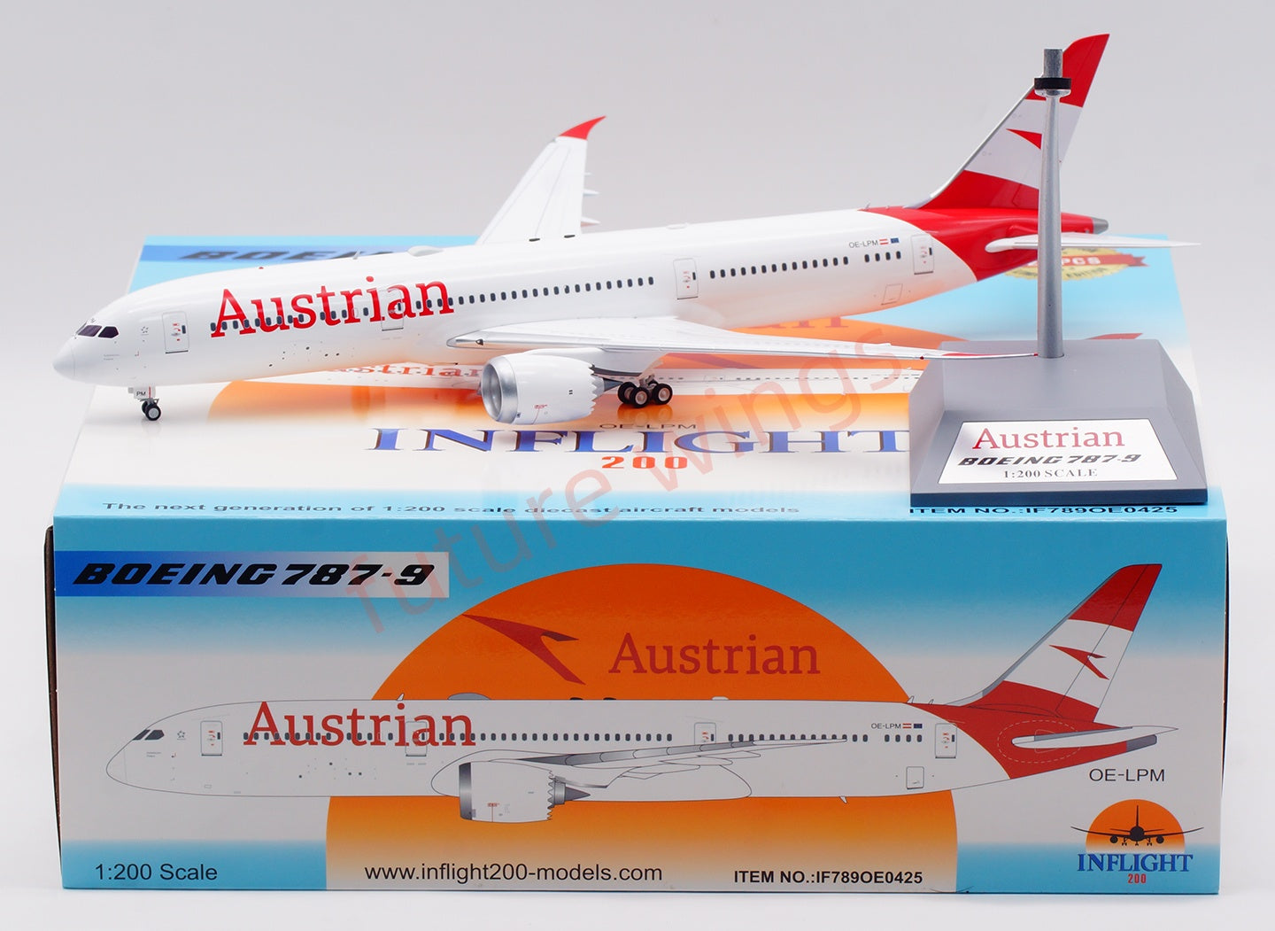 1:200 InFlight200 Austrian Airlines B787-9 OE-LPM Diecast Aircraft Model